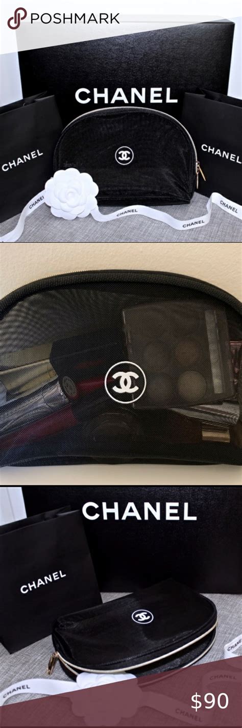 mesh chanel makeup bag|authentic Chanel makeup bags.